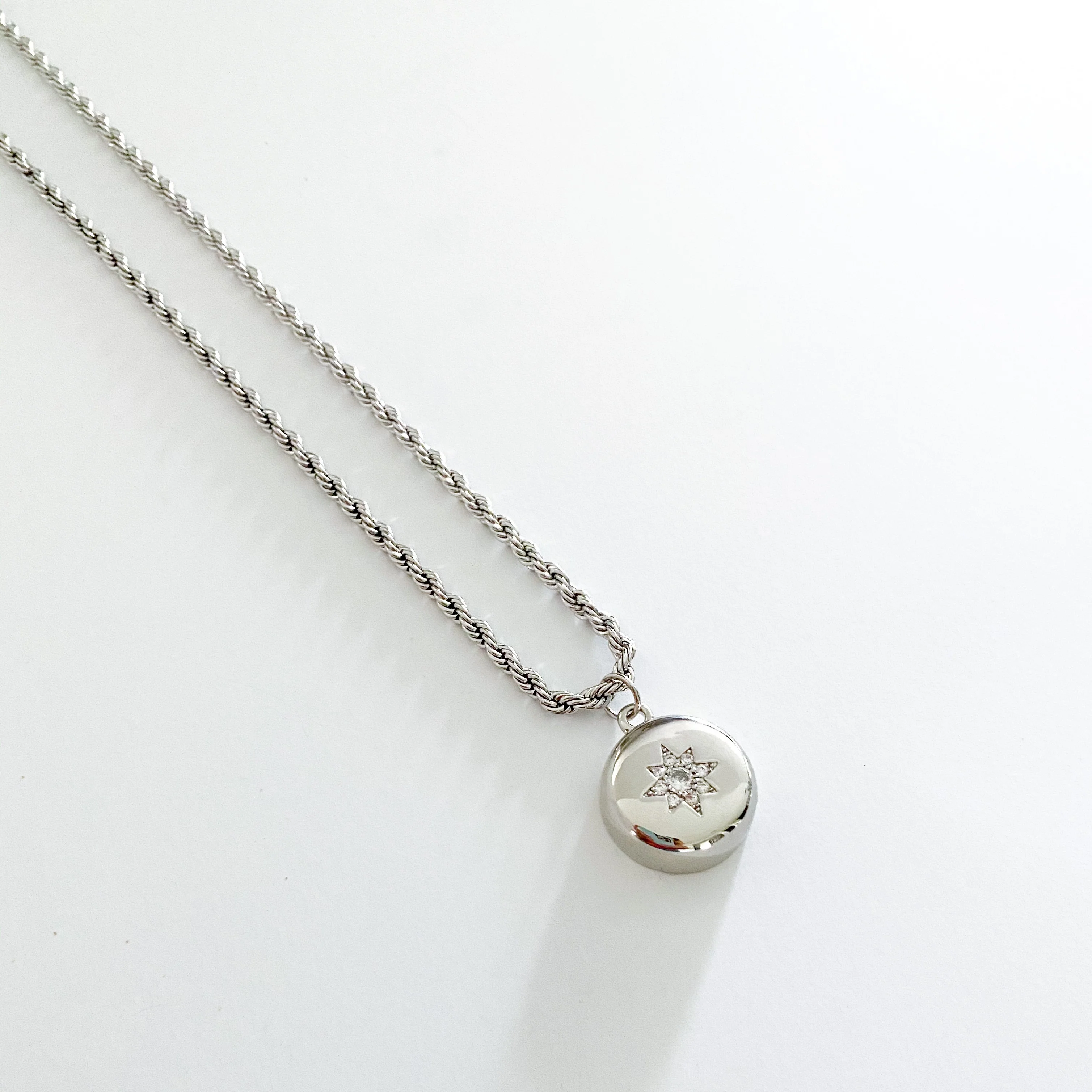 Embedded Star Necklace - Sterling Silver - Image 5
